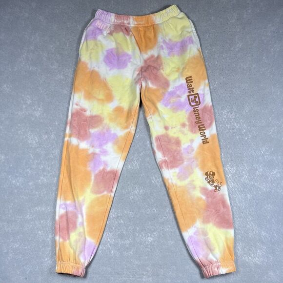 Disneyland Resort Sweat Pants Womens Medium Tie Dye Minnie Mouse Graphic - Picture 1 of 14